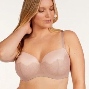 Third Love • Eyelash Lace Demi Bra nude beige Atmosphere soft padded underwire